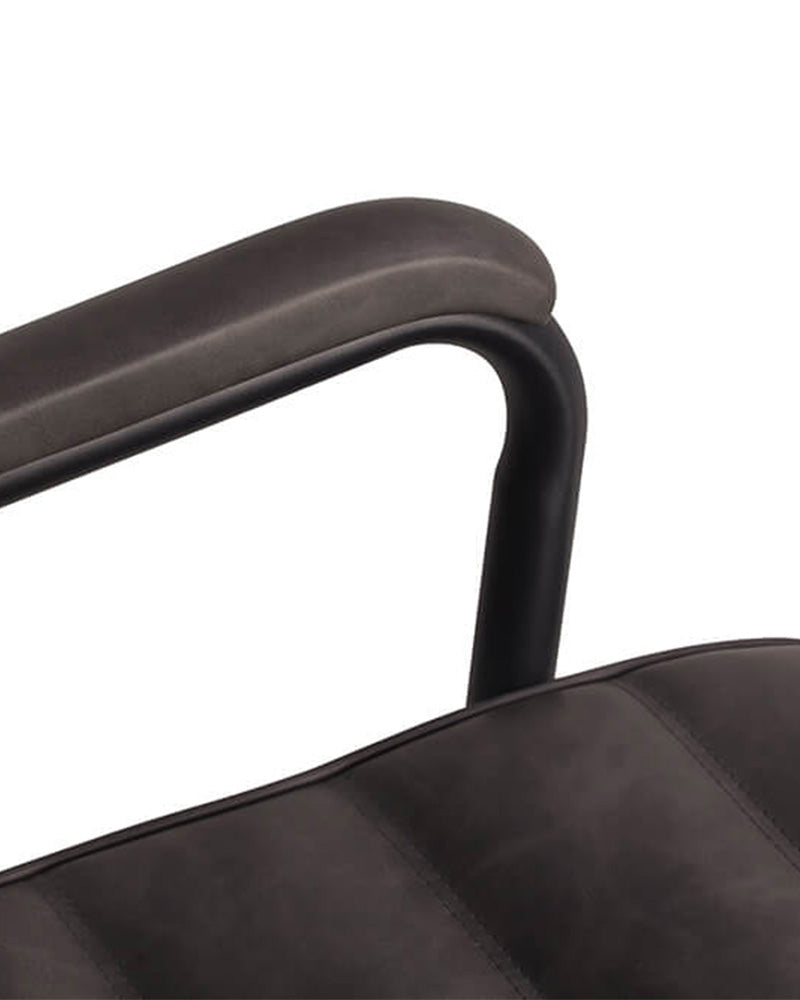 Naomi Textured Black - Juoda makiažo kėdė